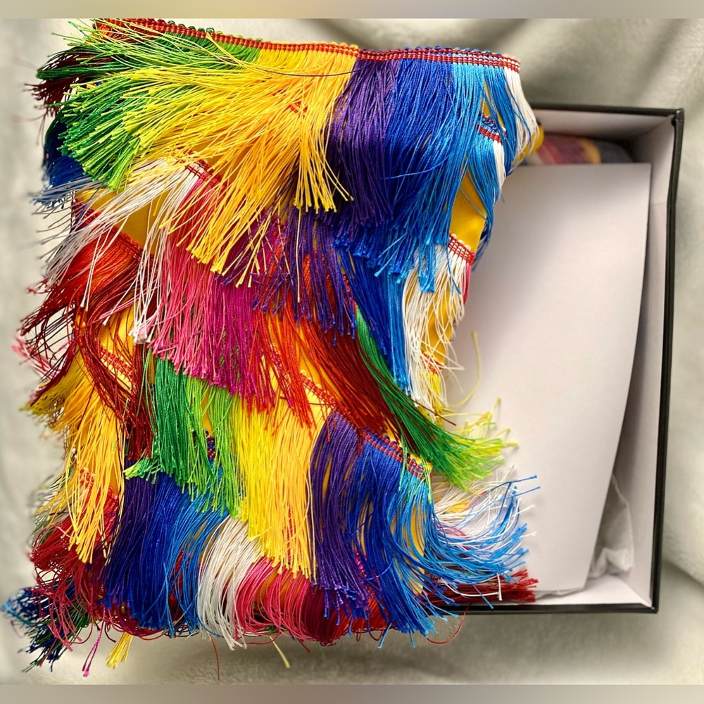 Azalea Wang Pristina Boot with Rainbow Fringe 10 - Picture 11 of 12